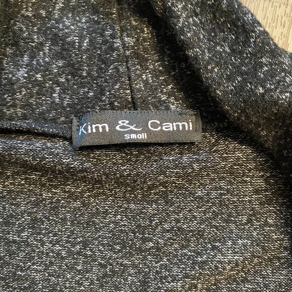 Kim & Cami Gray Open Front Cardigan Size Small - Picture 2 of 5